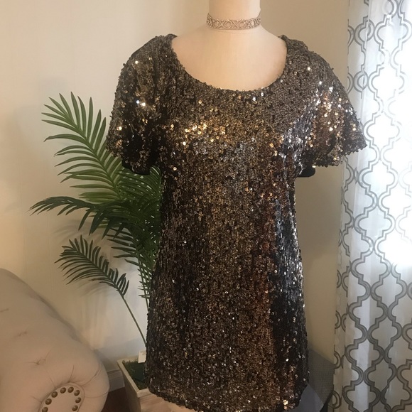 Love Culture Dresses & Skirts - Gold Sequin mini dress